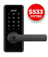 The Schlage Ease S2 Entry lock is available fitted by James Bull for $533.00