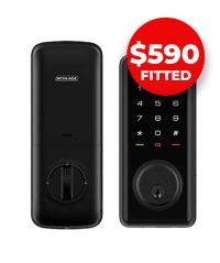 Schlage Ease S1 image showing price to fit, $590