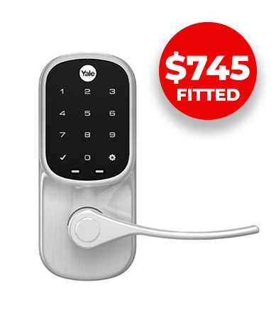 The Yale Smart Lever lock is available for $745.00 fitted by James Bull