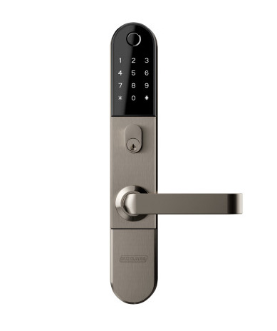 Image of Schlage Omnia Fire rated smart lock in Satin Nickel colour